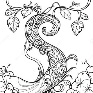 Pagina Da Colorare Di Vite Intrecciata 138619 69920