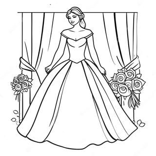 Sposa Elegante In Abito Da Sposa Da Colorare 13873-3026