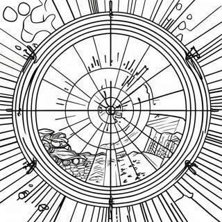 Pagina Da Colorare Del Mirino Del Fucile Di Precisione Dettagliato 138825-70087