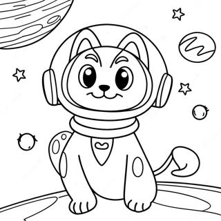 Pagina Da Colorare Del Gatto Spaziale 138846-70089