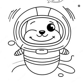 Pagina Da Colorare Del Gatto Spaziale Avventuroso 138847-70095