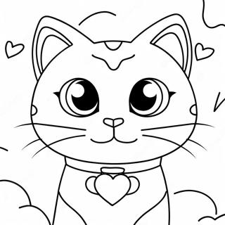 Pagina Da Colorare Del Gatto Spaziale Cosmico 138848-70099