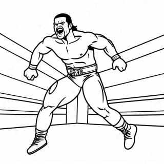 Lottatore Wwe Che Salta Sullavversario Disegno Da Colorare 138949-70173