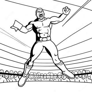 Lottatore Wwe Che Salta Sullavversario Disegno Da Colorare 138949-70174