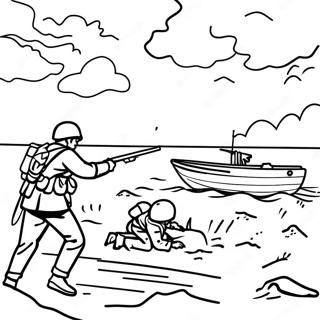 Pagina Da Colorare Dellassalto Sulla Spiaggia Del Giorno D 139158-70345