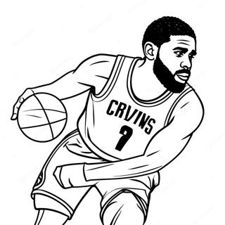 Pagina Da Colorare Di Kyrie Irving Che Dribbla Il Pallone 139232-70393