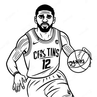 Pagina Da Colorare Di Kyrie Irving Che Dribbla Il Pallone 139232-70396