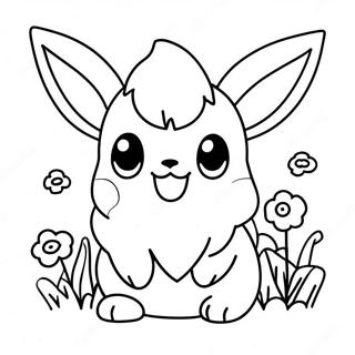 Eevee Carino Con Fiori Da Colorare 14240-3106