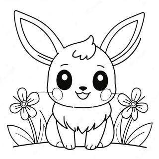 Eevee Carino Con Fiori Da Colorare 14240-3107