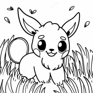 Eevee Che Gioca Nellerba Da Colorare 14241-3110