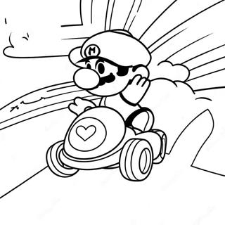 Pagina Da Colorare Di Mario Kart Rainbow Road 14619-3187