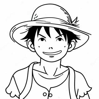 Luffy Con Il Cappello Di Paglia Da Colorare 15799-3446