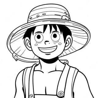 Luffy Con Il Cappello Di Paglia Da Colorare 15799-3448