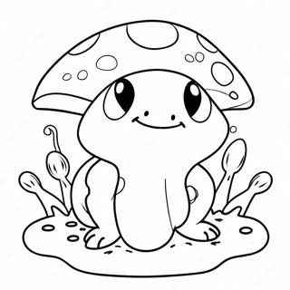 Coccinella Sorridente Su Un Fungo Da Colorare 15988-3493