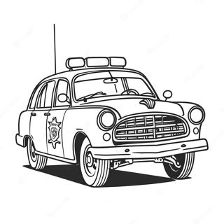 Auto Della Polizia Vintage Da Colorare 16080-3512