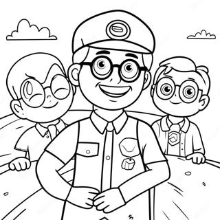 Blippi Che Gioca Con Gli Amici Disegno Da Colorare 16260-3545