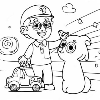 Blippi Che Gioca Con Gli Amici Disegno Da Colorare 16260-3546