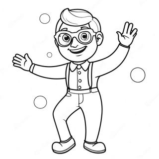 Blippi Che Balla Gioiosamente Disegno Da Colorare 16263-3558