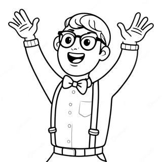 Blippi Che Balla Gioiosamente Disegno Da Colorare 16263-3560