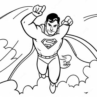 Superman Che Vola In Alto Disegno Da Colorare 17337-3787