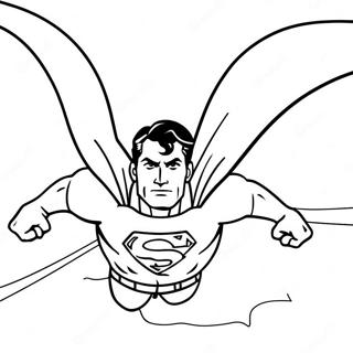 Superman Che Vola In Alto Disegno Da Colorare 17337-3788