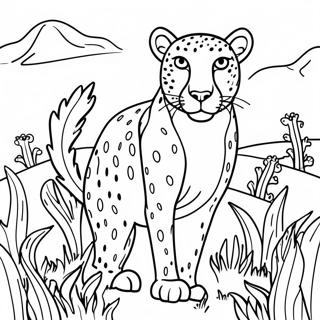 Pagina Da Colorare Del Ghepardo Nelle Praterie 17890-3914