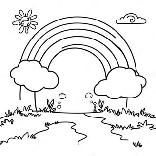 Pagina Da Colorare Di Un Arcobaleno Vivace In Un Mondo Fantastico 1813 2013