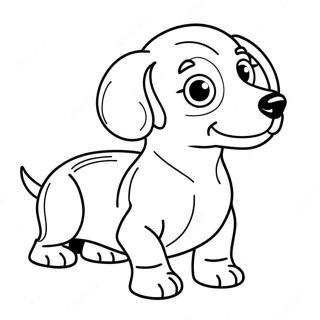 Pagina Da Colorare Di Un Adorabile Bassotto 1900-2293