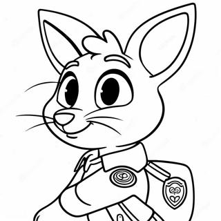 Pagina Da Colorare Di Judy Hopps Poliziotta Di Zootopia 20836-4544