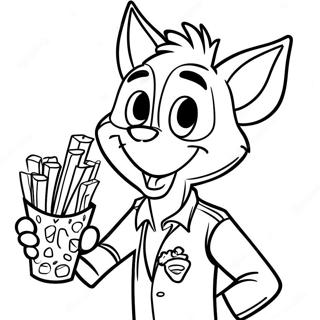 Pagina Da Colorare Di Nick Wilde Con Uno Snack 20837-4546