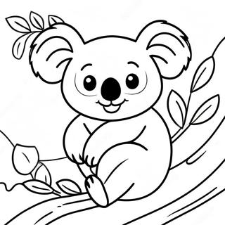 Koala Carino Su Un Albero Da Colorare 21497-4682