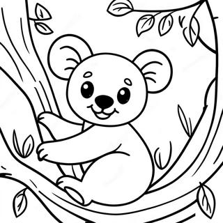 Koala Carino Su Un Albero Da Colorare 21497-4684