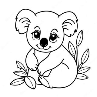Adorabile Cucciolo Di Koala Che Abbraccia Disegno Da Colorare 21499-4689