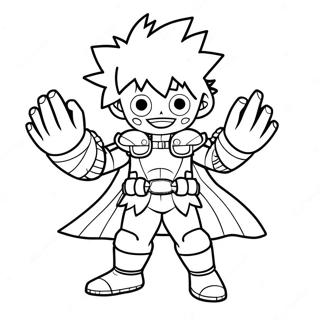 Deku In Costume Da Eroe Disegno Da Colorare 21596-4704