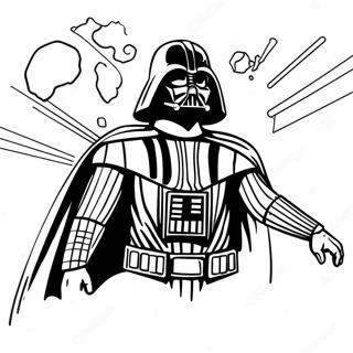 Darth Vader Nello Spazio Disegno Da Colorare 23410-5105