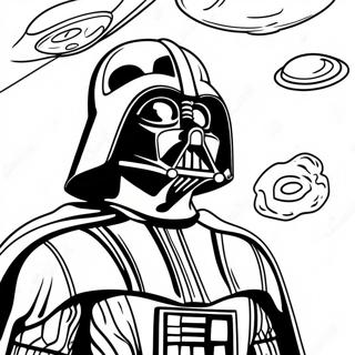 Darth Vader Nello Spazio Disegno Da Colorare 23410-5107