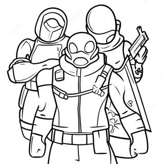 Pagina Da Colorare Della Collezione Di Skin Di Fortnite 2355-1323