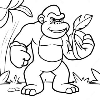 Pagina Da Colorare Di Donkey Kong Con Banane 25618-5585