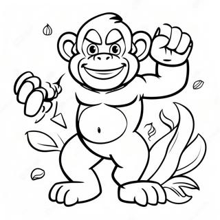 Pagina Da Colorare Di Donkey Kong Con Banane 25618-5586