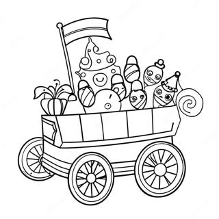 Pagina Da Colorare Del Carro Allegorico Emozionante 26254-5737