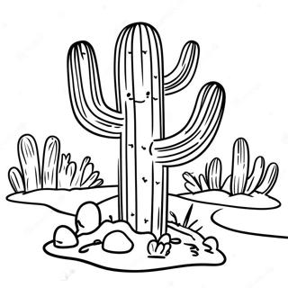 Pagina Da Colorare Di Cactus Del Deserto 26621-5802