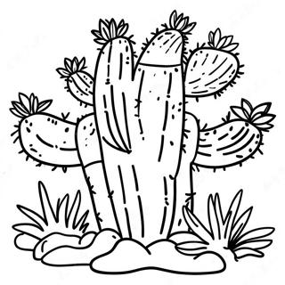 Pagina Da Colorare Di Cactus Del Deserto 26621-5803