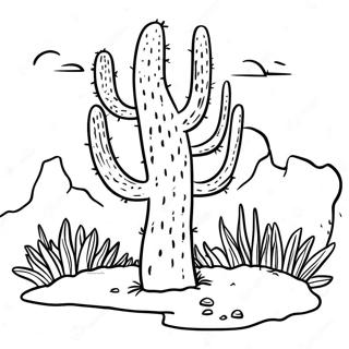 Pagina Da Colorare Di Cactus Del Deserto 26621-5804