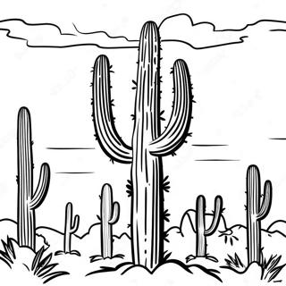 Pagina Da Colorare Di Cactus Saguaro Alto 26622-5805