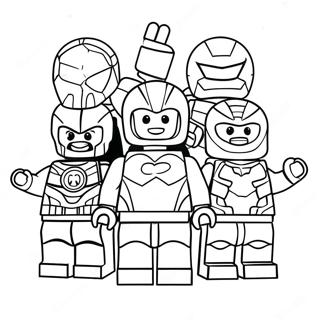 Pagina Da Colorare Del Team Lego Avengers 26717-5822