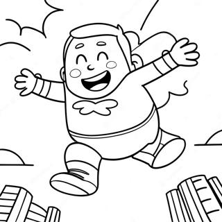 Pagina Da Colorare Di Captain Underpants Che Vola Nellaria 27003-5884