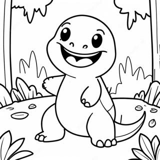 Charmander Felice Nel Bosco Da Colorare 27088-5904