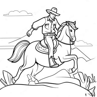 Pagina Da Colorare Di Un Cowboy A Cavallo 27376-5954