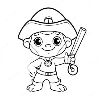 Pagina Da Colorare Di George Il Curioso In Costume Da Pirata 27661 6023