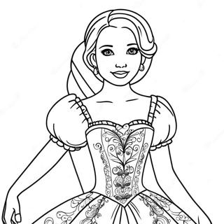 Pagina Da Colorare Di Anna In Un Bellissimo Vestito 27942-6081